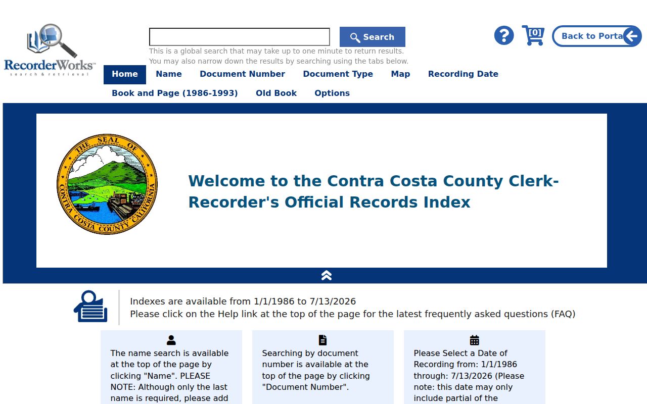 El Cerrito people search RecorderWorks official records index