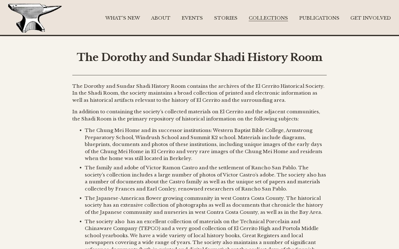 El Cerrito people directories Shadi History Room archive